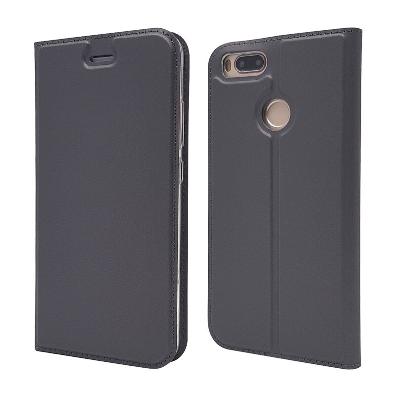 for Xiaomi Mi A1 Leather Case on for Fundas Xiaomi Mi A1 MI A1 Case for Xiomi Mi 5X Cover Magnet Flip Wallet Phone Cases Coque: For Xiaomi Mi 5X / Gray