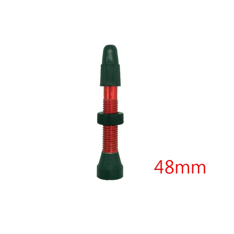 1 pcs bicycle valve for tubeless tire road bike MTB tubeless valve 48mm 60mm aluminum alloy no tube presta valve: red 48mm