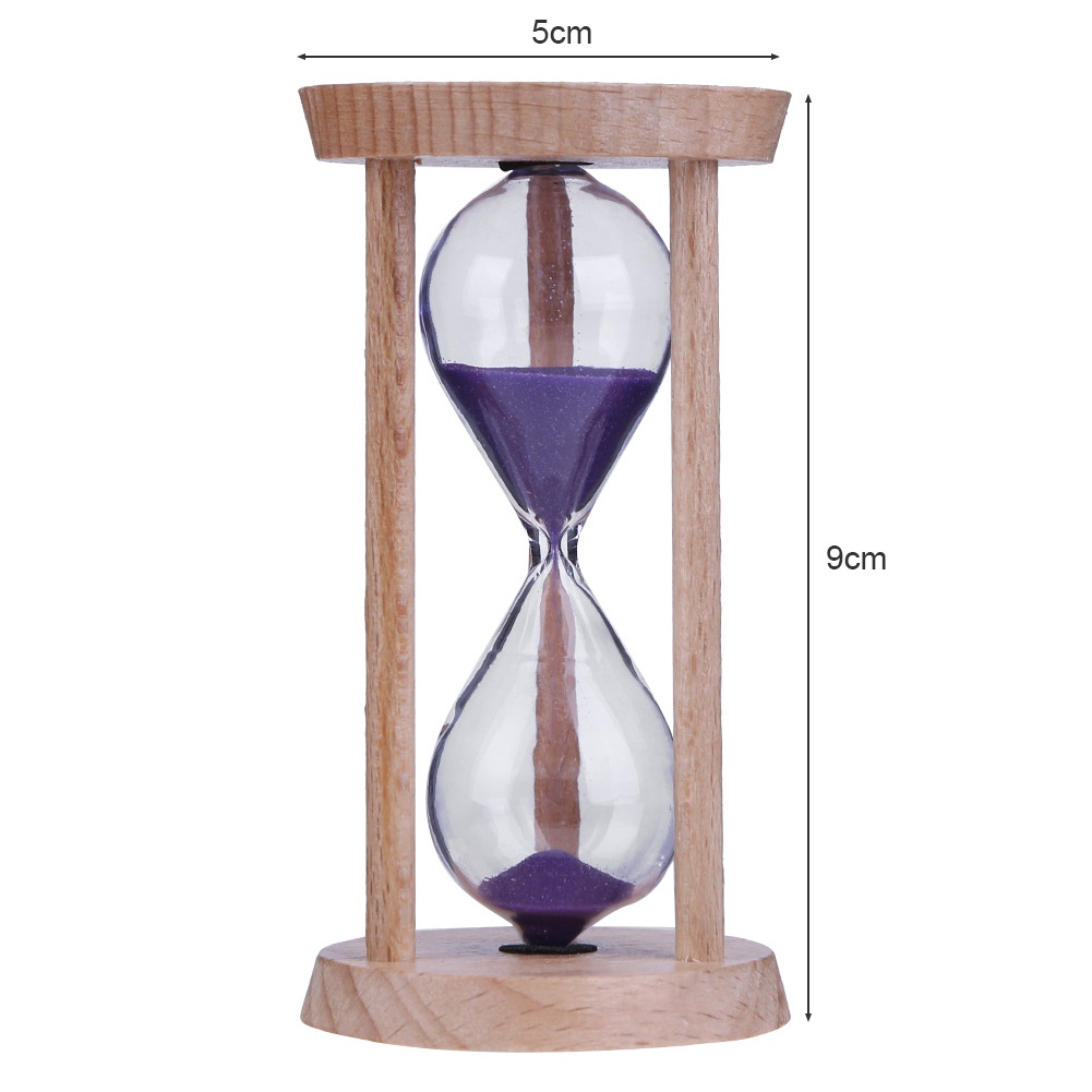 Reloj de arena artesanal, temporizador de reloj de arena de 3 minutos, reloj de arena, temporizador de cepillo de dientes para niños, decoración del hogar, de cumpleaños para niños