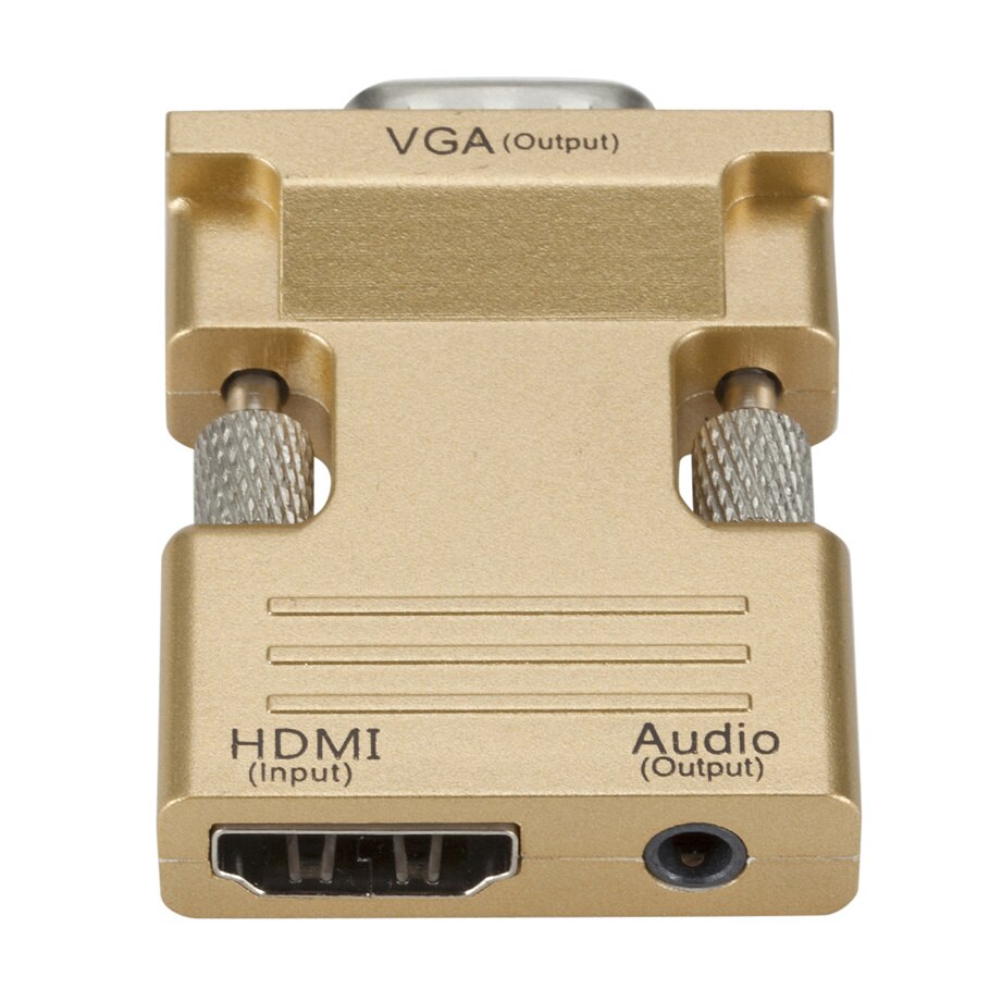 Hdmi-Compatibel Vrouwelijke Naar Vga Male Converter 3.5Mm Audio Kabel Adapter 1080P Fhd Video-uitgang Voor Pc laptop Tv Monitor Projector