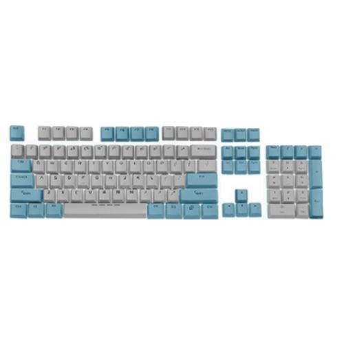 104Pcs Wear-resistant Backlight Key Caps Replacement Kit for Mechanical Keyboard 104 Keys Replacement Button for Gamer Keyboard: Denim Grey