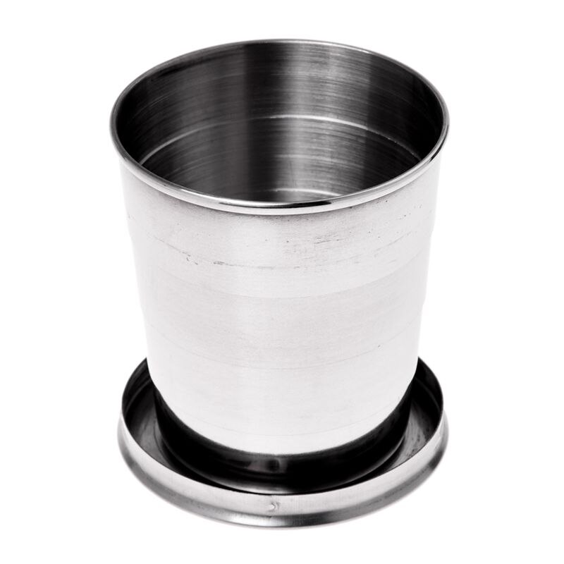 Opvouwbare beker telescopische beker intrekbare beker sport wandelen kamperen 240ml sleutelhanger: Default Title