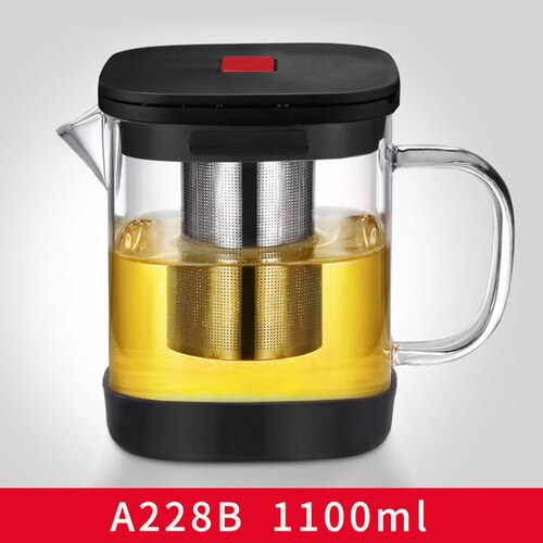 Ancient glass bubble teapot filter home tea maker set office kung fu tea puer tea set pot MJ61113: 1100ML