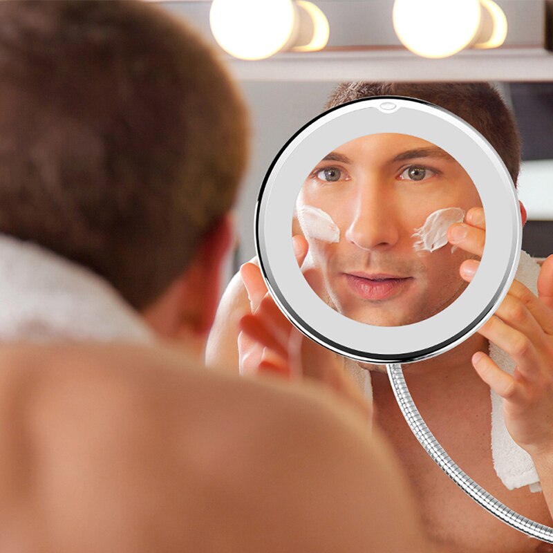Säädettävä led-peili meikkipeili led-valolla meikkipeilit pyörivä kosmetiikkapeili 10x suurentavaa peiliä valo  xa83t