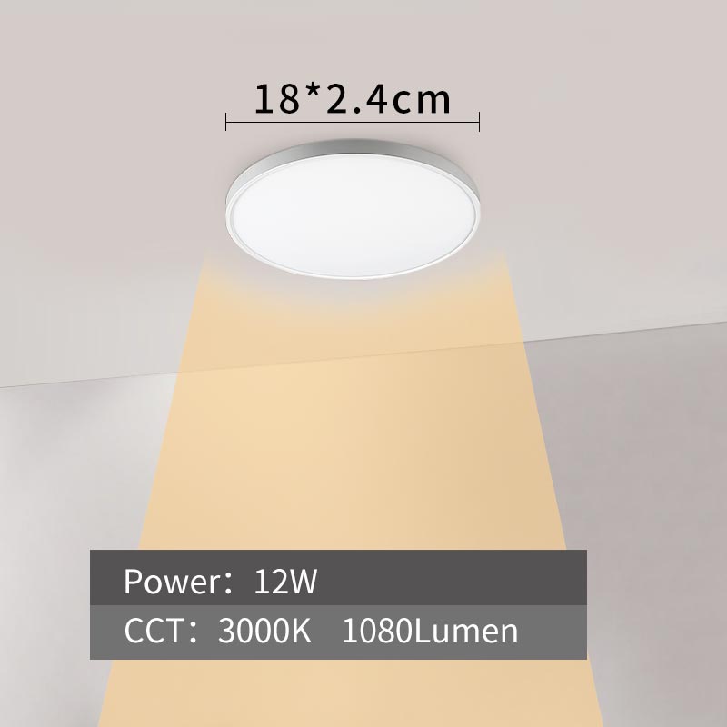 Moderne ledet taklampe 12w 18w 24w 32w 220v 5000k kjøkken soverom dårlig lamper ultratynn taklampe: 12w-3000k