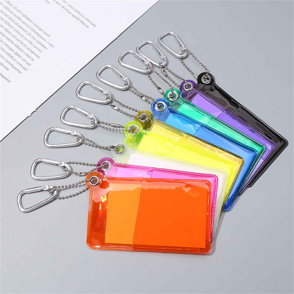 PVC Transparent ID IC Credit Card Holder Protector Case Clear Badge Holder Working Permit Sleeve Cover for Students Workers