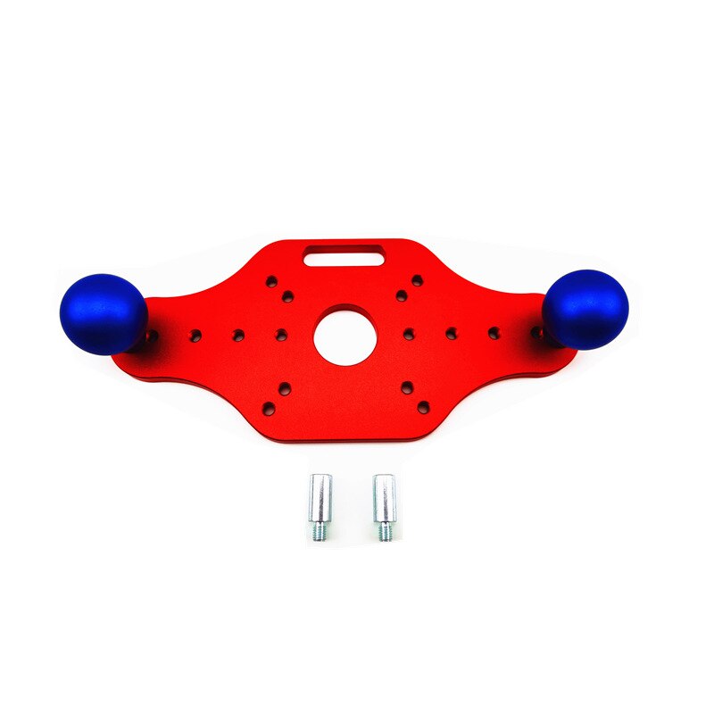 Trimming Machine Bottom Plate Bakelite Milling Mounting Plate for Woodworking Trimming Slotted Chamfer: Red