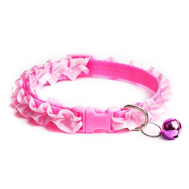 Kant Breakaway Halsband Bell Voor Kleine Honden En Katten Chihuahua Halsband Voor Katten Dieren Supplies Voor Honden Harness Leash MP0070: Pink