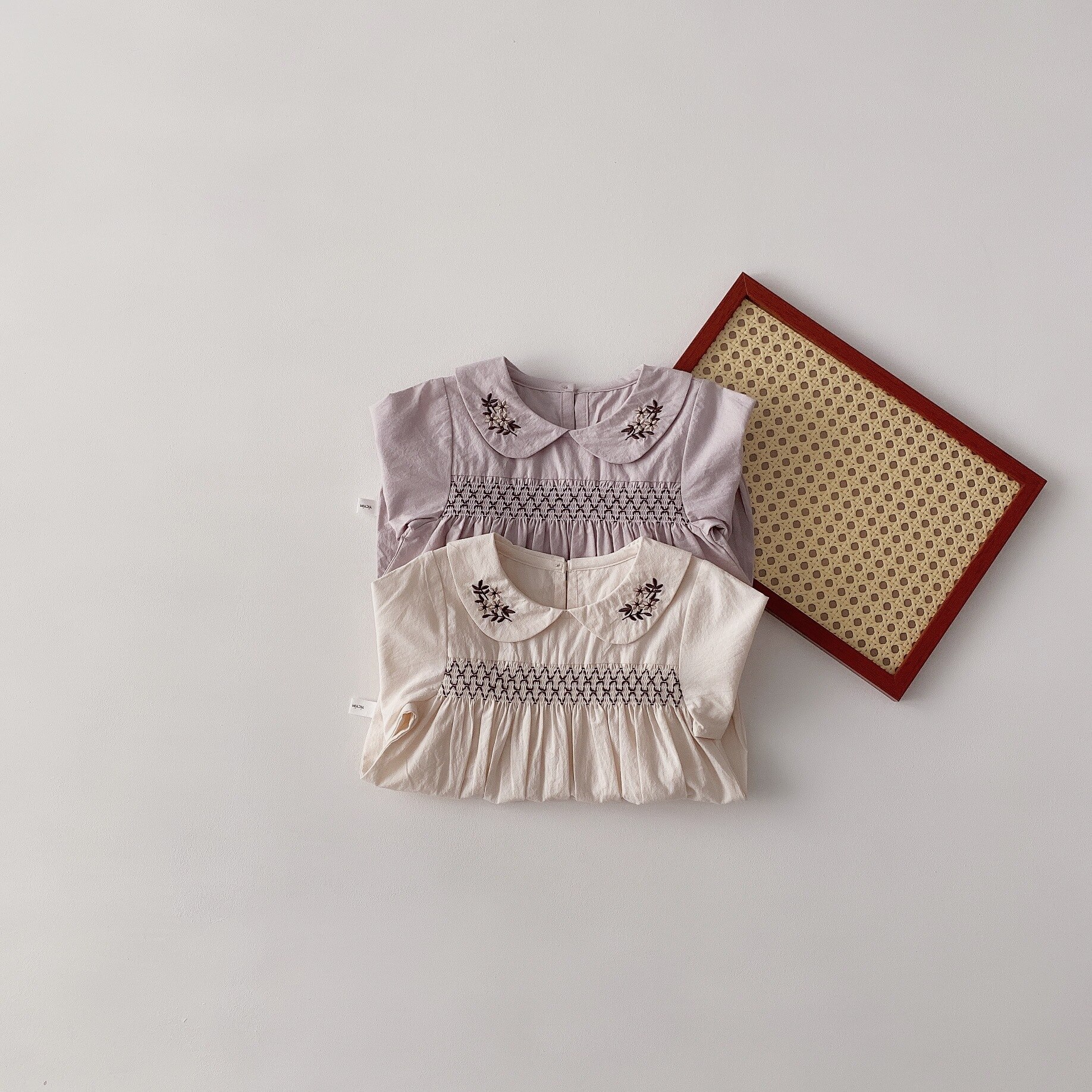 Spring And Summer Style Infant Newborn Baby Loose Vanilla Print Bodysuit Toddler Boy Girl Long Sleeve Bodysuits