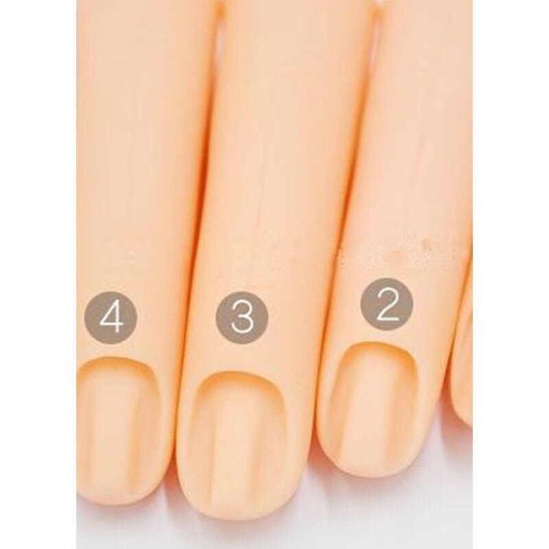 5 Stks/set Vinger Nail Practice Model Nep Vinger Nail Art Training Hand Manicure Tool