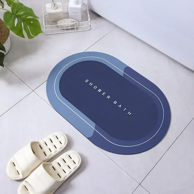 Saugfähige Badezimmer-Badematte, rutschfester Duschteppich, schnell trocknende Badematten, Küche, Eingang, Fußmatten, Heim-Fußmatte, Badewannen-Teppich: Lila