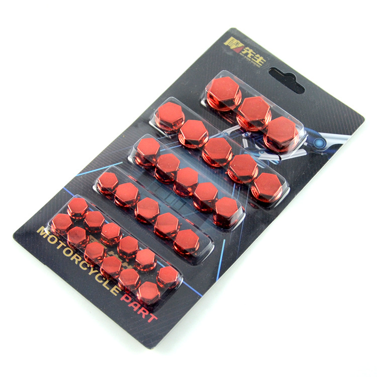 30 Uds. Cubierta de tuerca de color para motocicleta, decoración de tapa de tornillo de modificación para Scooters de Motor, accesorios para coche eléctrico 1,4/1,2/1/0,8CM: Beige