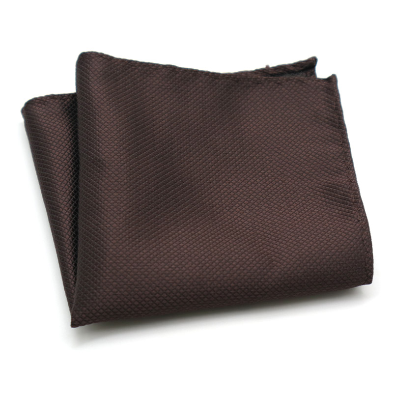 Luxe Heren Zakdoek Plaid Effen Kleur Zakdoeken Polyester Hanky Business Pochet Borst Handdoek 21*21CM