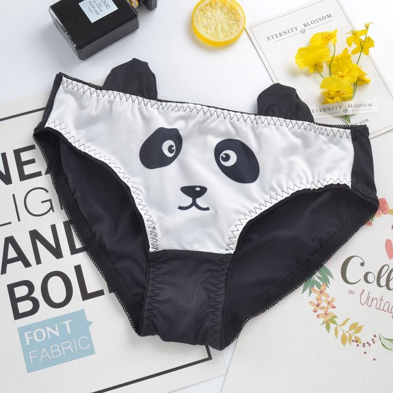 Young Women Underwear Cute Cartoon Panda Cat Panty Japanese Lolita Panti for Teen Girl Schoolgirl Thong Brief Kawaii Lingerie: 4 / L