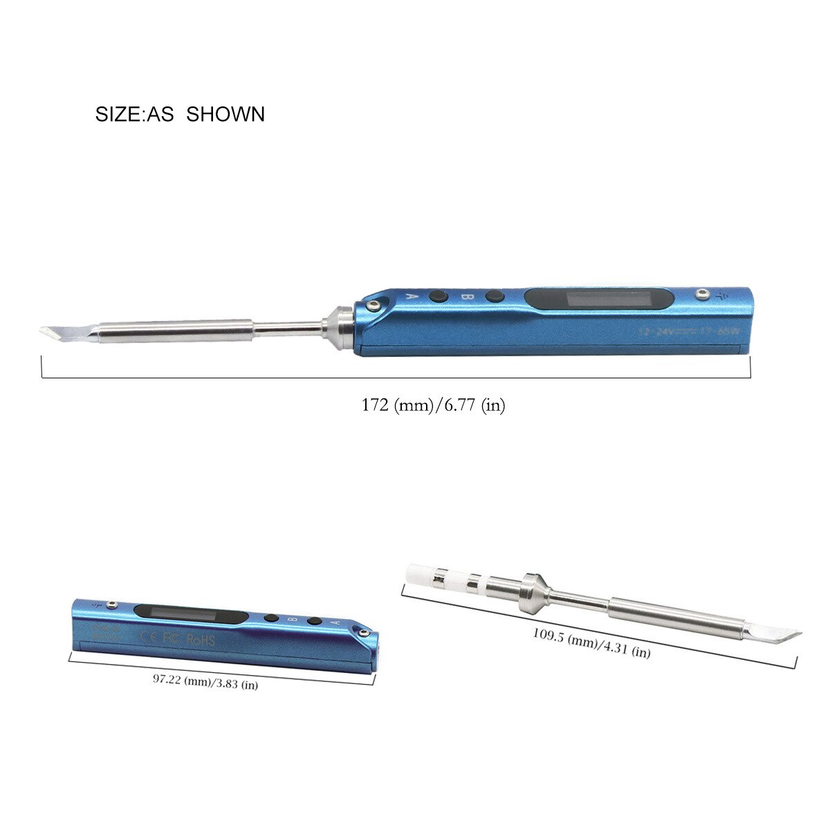 SQ001MINI Portable Digital Display Electric Soldering Iron Replace TS100 Soldering Iron Tip Without Power Supply Welding Tools