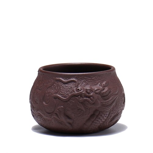 Newyearnew 1 Stuk Paarse Klei Theekopje Keramische Retro Thee Enkele Cup Terrine Thee Set Relatiegeschenk Servies: NO7 1piece