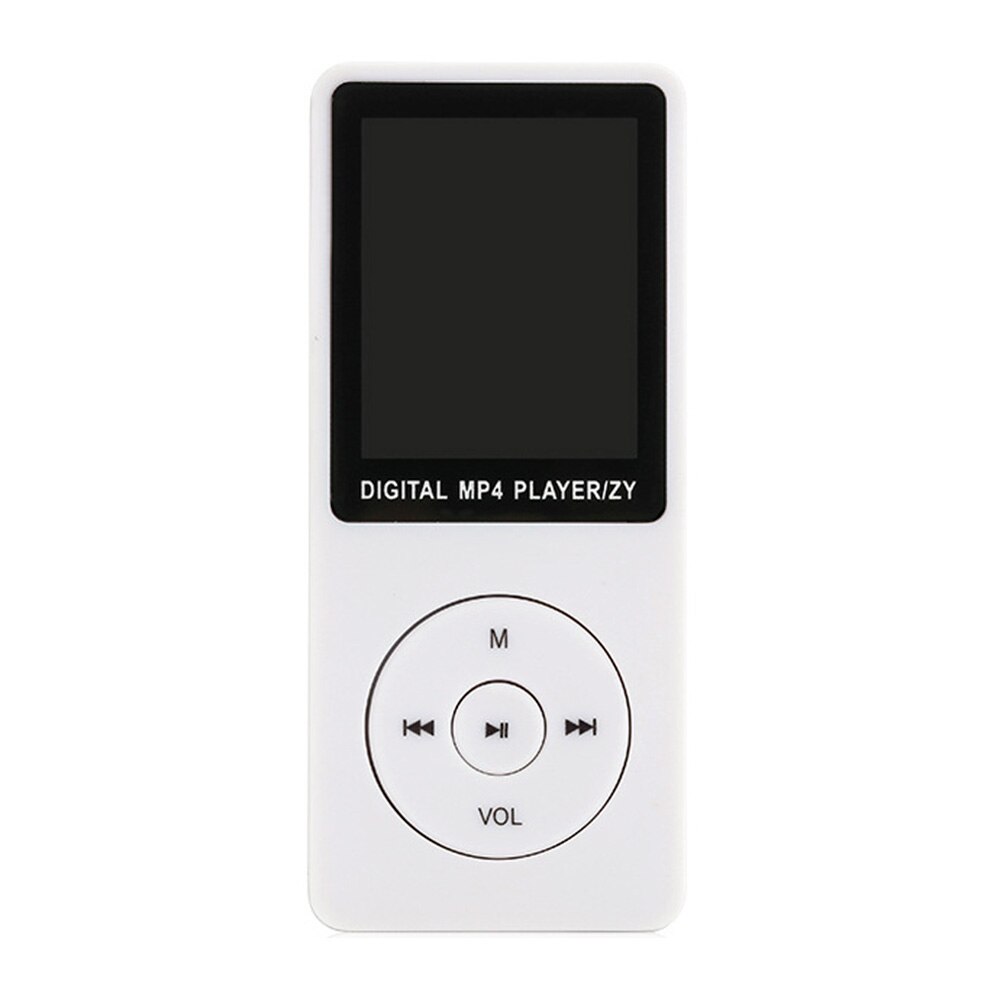 1.8inch Media HIFI Portable Movie MP3 Ultra-thin Digital Music Player Ebook With FM Radio: White