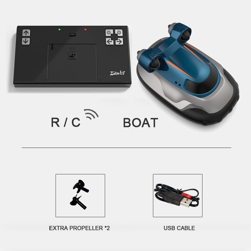 High Speed Mini RC Racing Boat 2.4G Remote Control Fishing Ship Water Toys for Boys Girls Youth Hobby