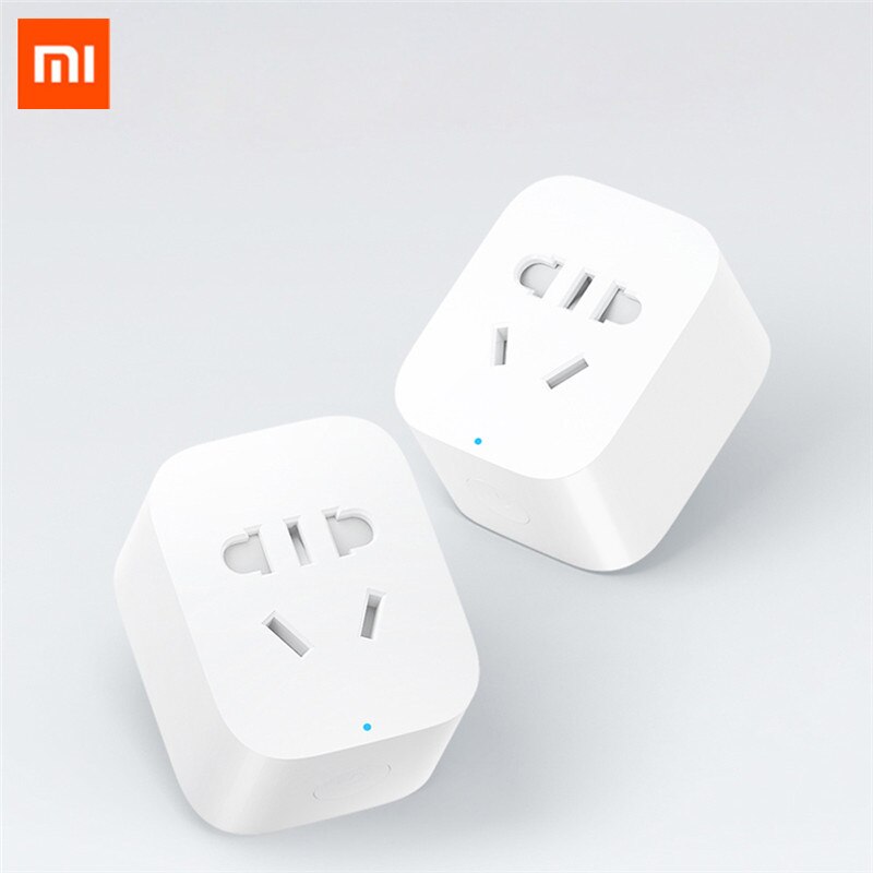 Xiaomi-enchufe inteligente, enchufe básico de alimentación con Control de enchufe Wifi y de la UE, con aplicación para teléfono, enchufe inteligente 90-250V Max 2200W 10A