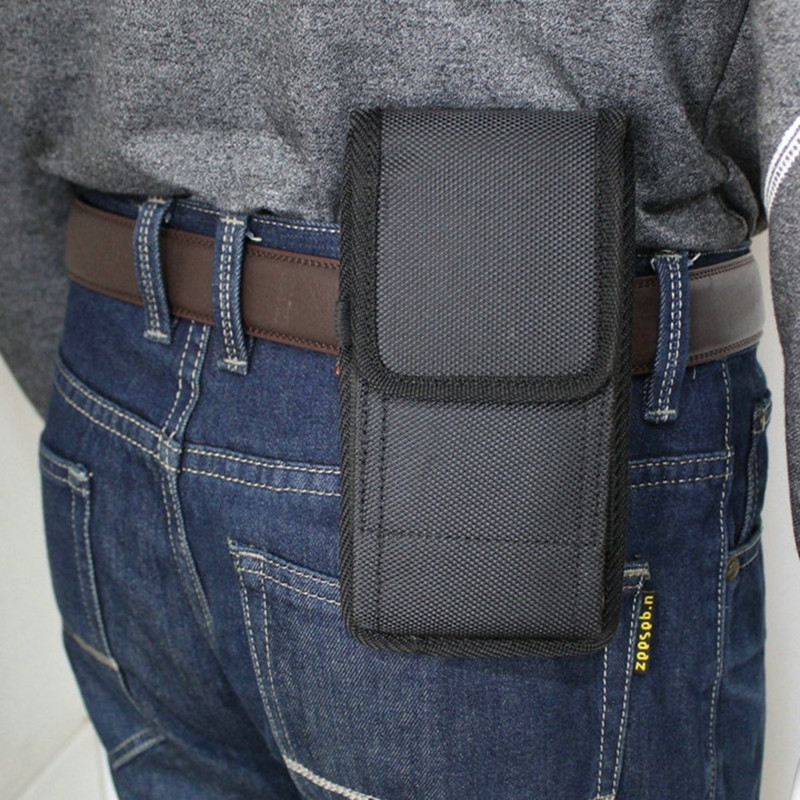 Mobiele Telefoon Holster Met Riem Lus Oxford Doek Nylon Robuuste Compatibel Met Case Op Apparaat Fc