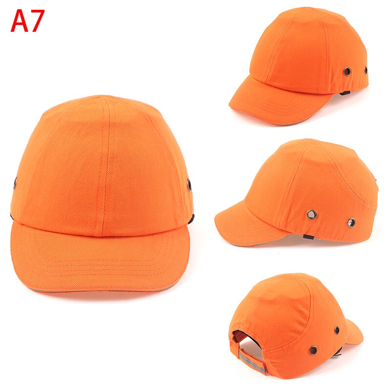 1Pcs Summer Safety Cap Helmet Baseball Hat Style Hard Hat For Work Factory Head Protection Work Safety: orange