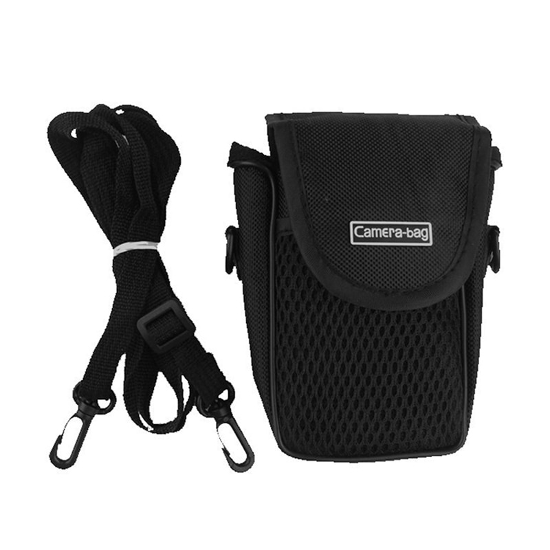 Universal Soft Camera Bag Case Compact Pouch + Strap Black For Digital Cameras 3 Size