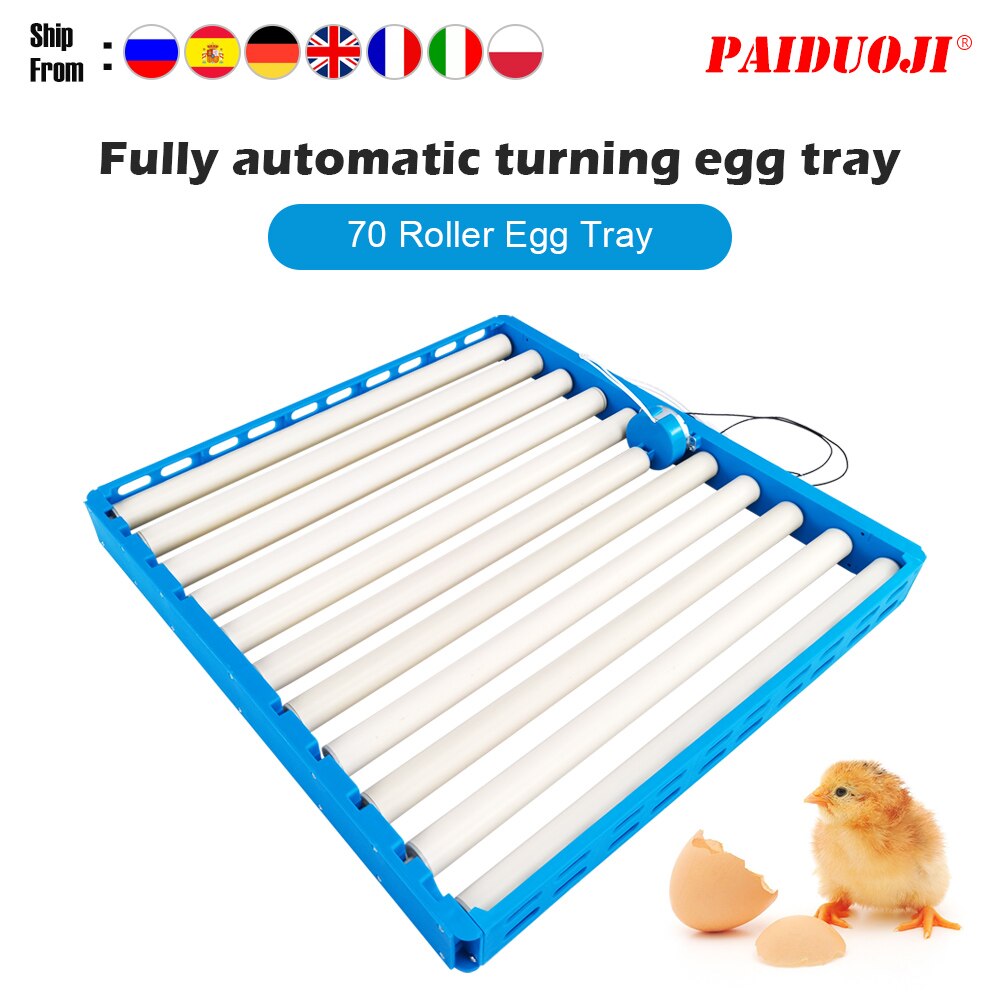 Incubadora de plástico multifunción de 11 tubos, bandeja de huevos de giro automático para pollo, pato, equipo de incubación
