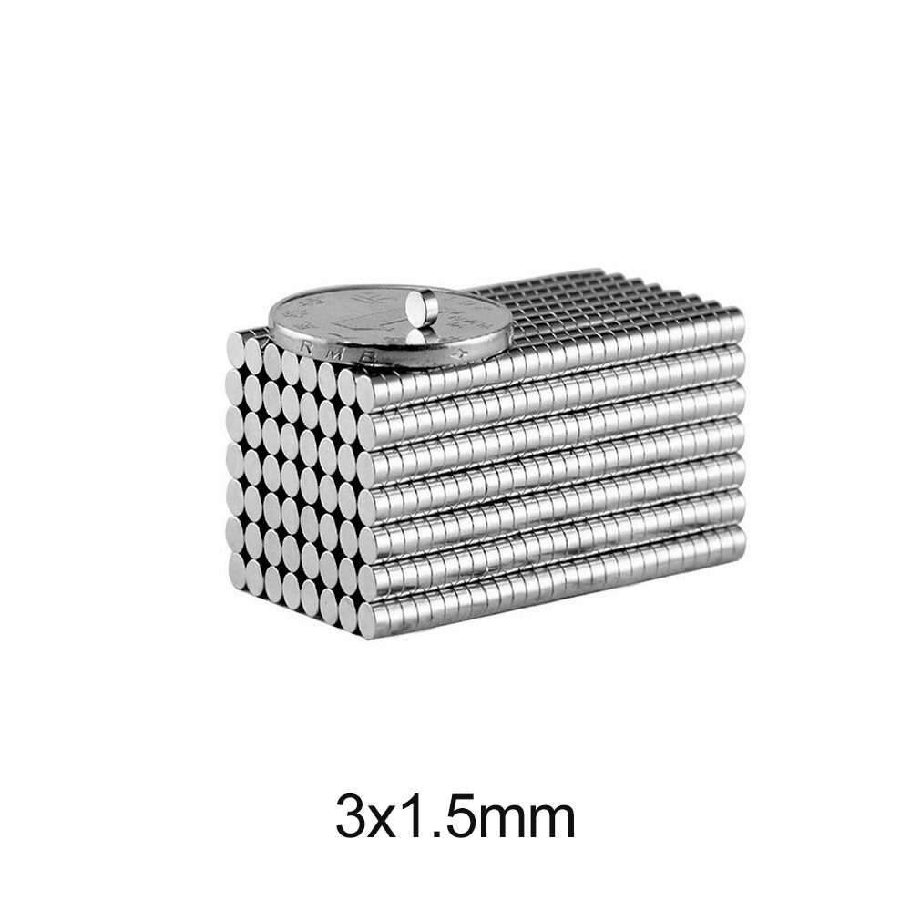 100 ~ 5000 Stuks 3X1.5 Mm Krachtige Magneten 3Mm X 1.5 Mm Kleine Ronde Permanente Magneet 3X1.5 Mm Dunne Neodymium Magneet Sterke 3*1.5