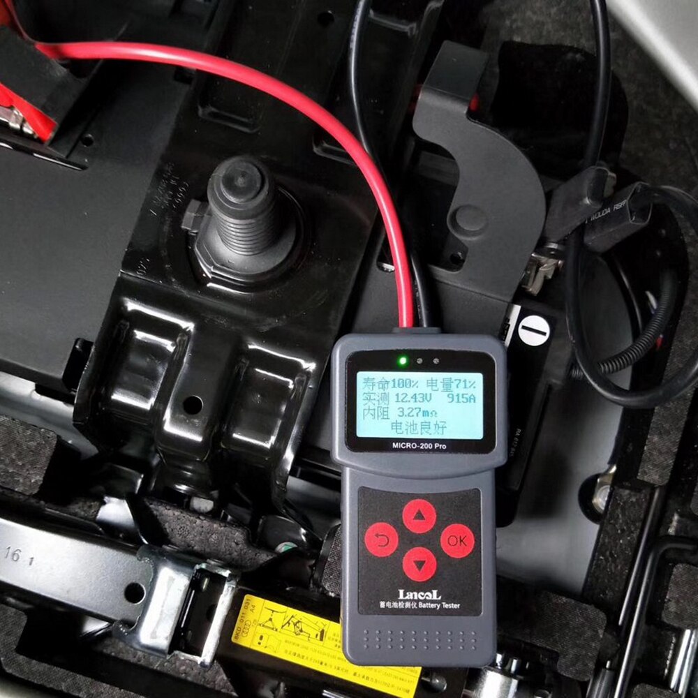 MICRO-200 PRO probador de batería de coche 12V 24V AGM EFB Gel sistema de batería analizador camión motocicleta automotriz herramienta de diagnóstico de coche