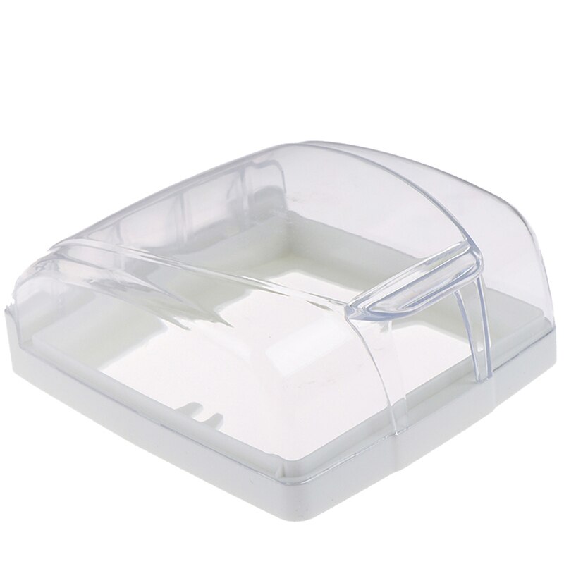 Plastic Wall Switch Waterproof Cover Box 86Type Wall Light Panel Socket Flip Cap: Transparent