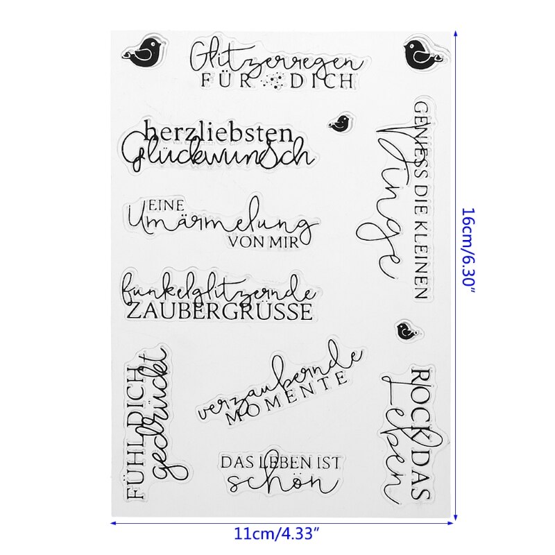 Alphabet DIY Silicone Clear Stamp Cling Seal Scrapbook Embossing Album ...