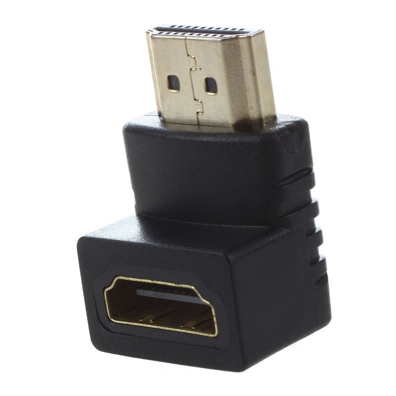 Video AV Adapter HDMI Male to Female Elbow with USB 5Pin 90 Degree Left Angled Male to Female Extension Data Cable 24cm