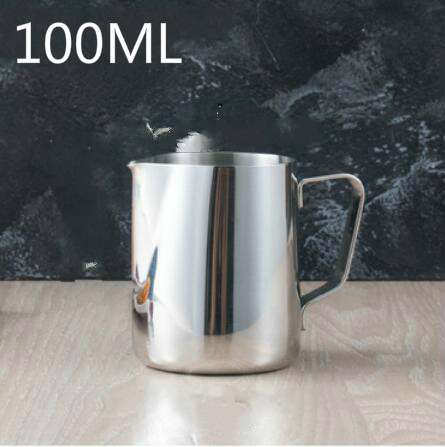 Jarra de espuma de leche de acero inoxidable, jarra de café Espresso, jarra de café artesanal Barista, tazas de café capuchino, taza de Latte: 100ML