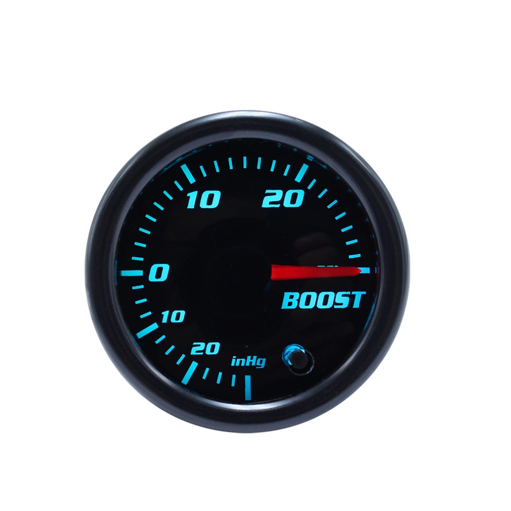 Black 2”Turbo Boost Gauge 52mm Tinted 7 Color 0-30 PSI Pressure Vacuum Turbo Meter 2"