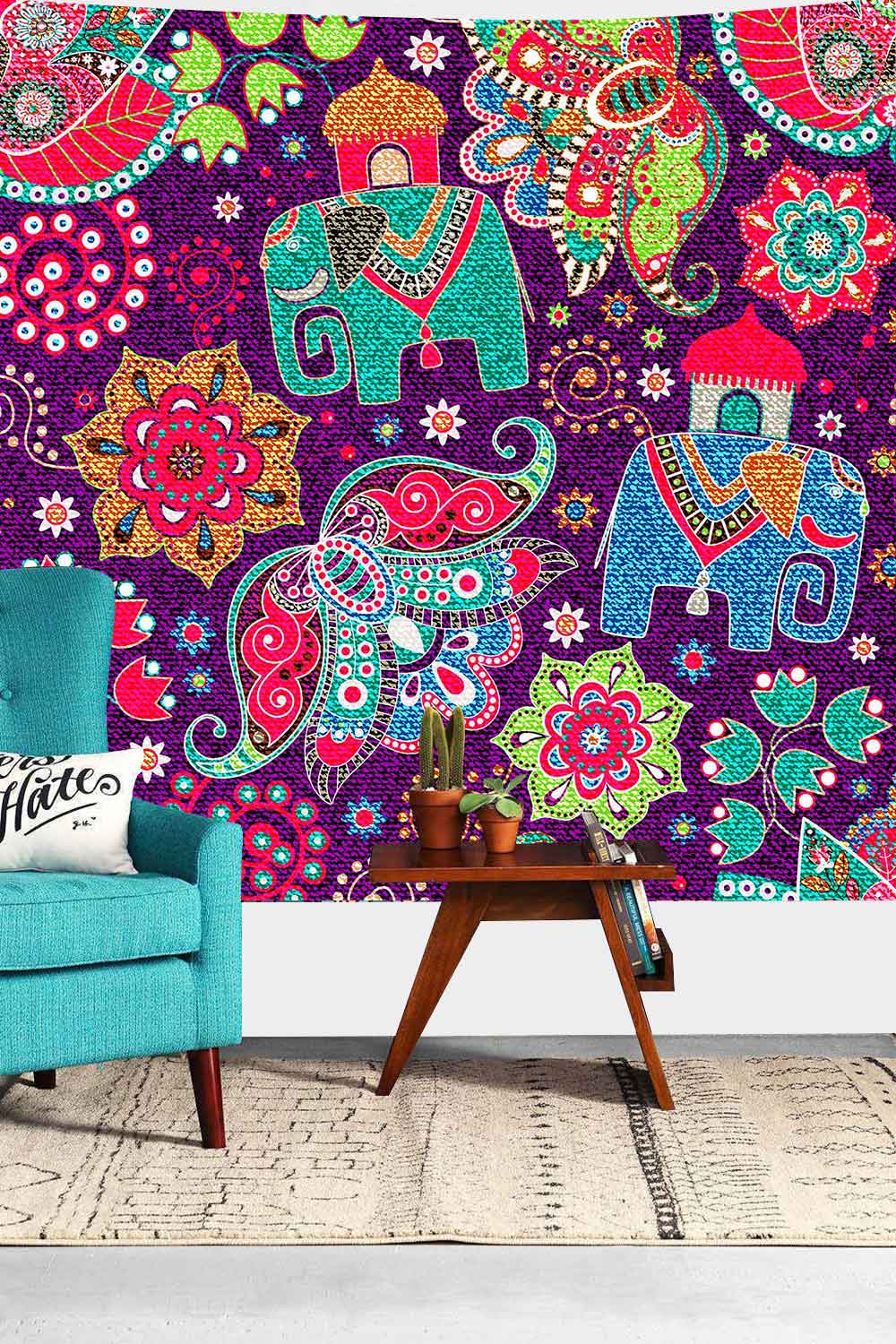 Simsant Mandala Tapestry Hippie Bohemian Galaxy Psychedelische Bloem Muur Opknoping Wandtapijten Voor Woonkamer Slaapkamer Home Decor: GT2TSILS202