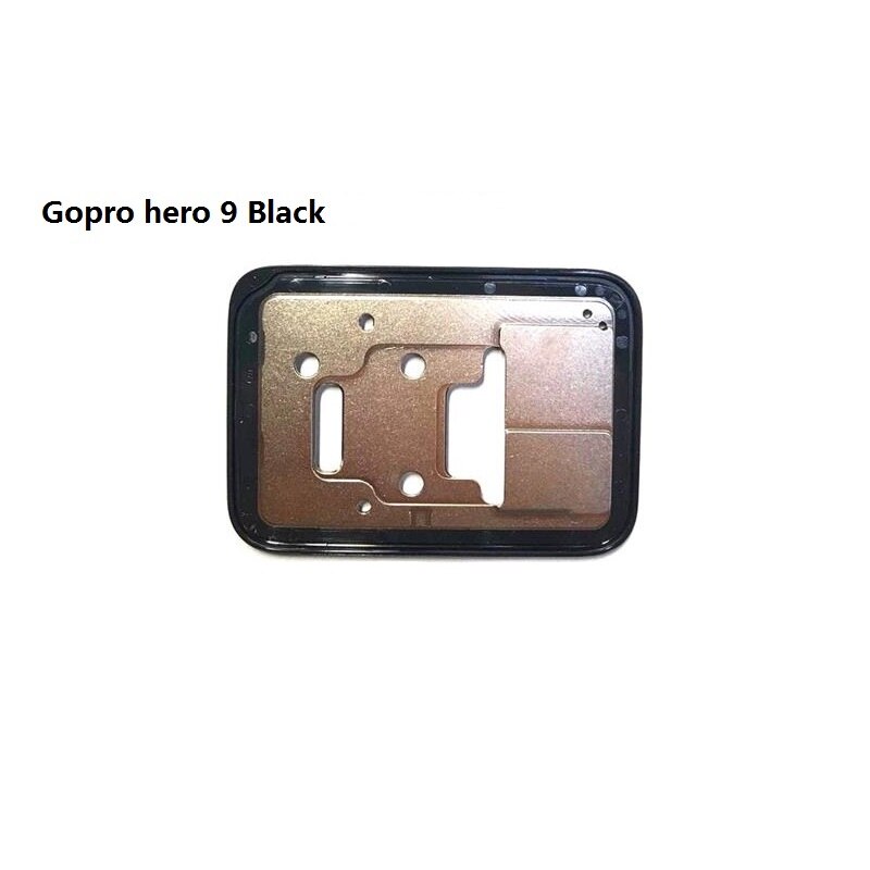 Accesorios de repuesto para cámara GoPro Hero 4, 5, 6, 7, 8, 9, marco negro, marco Original, Panel de placa frontal de puerta, funda, caja protectora: Gopro 9 Metal parts