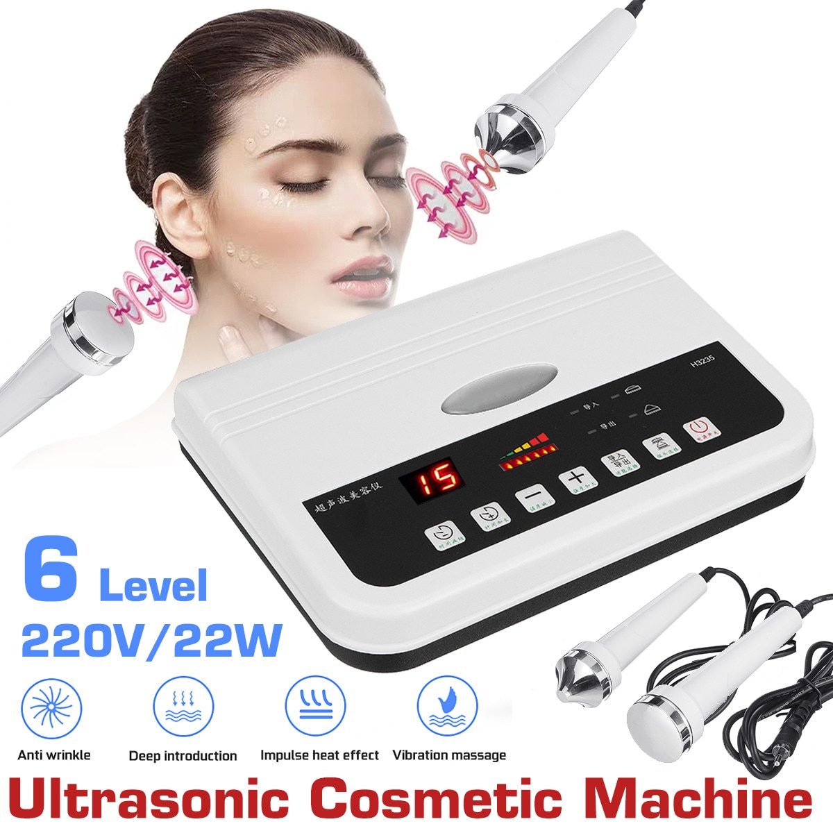 Ultrasone Schoonheid Instrument Hoge Frequentie Facial Elektrische Facial Massager Rimpel Verwijderen Professionele Facial Schoonheid Machine