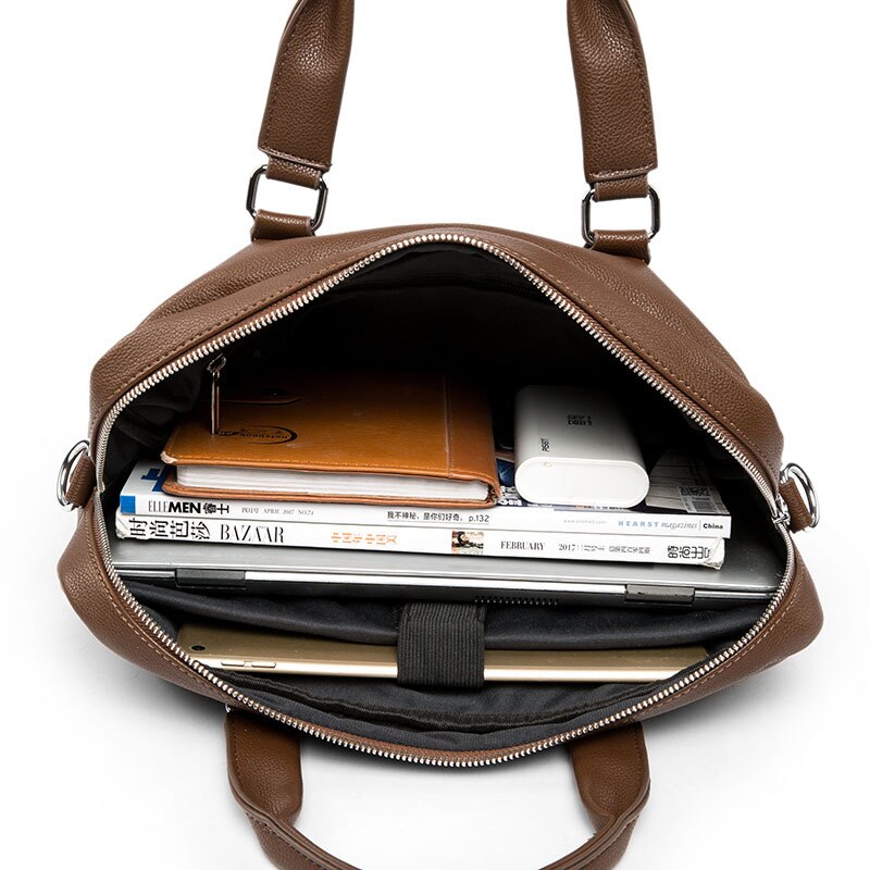 Kantoor handtas aktetas tas heren zakelijk merk zacht imitatieleer schoudertas messenger bags laptop zakelijke aktetas