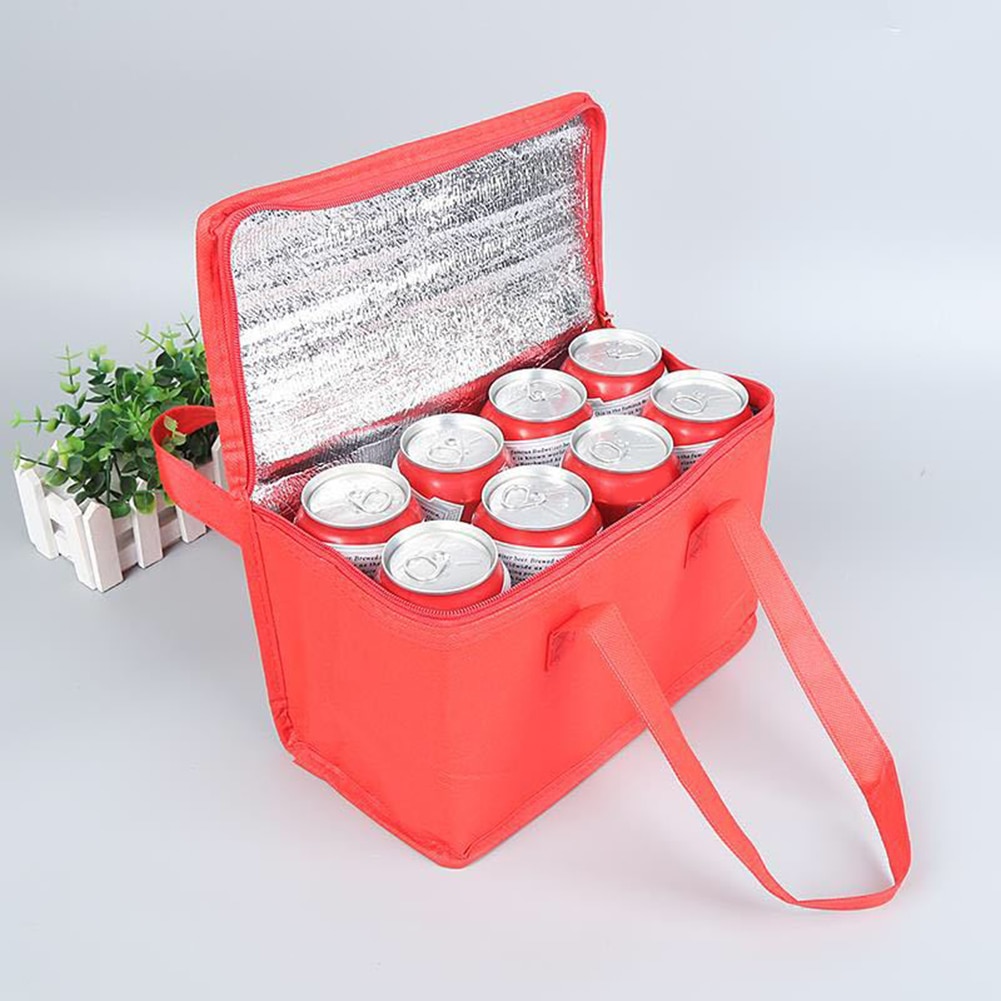 Portable Lunch Bag Can Cooler Pack Food Packing Container Thermal Insulated Lunch Bag Non-woven Cloth Eco-friendly Food Storage