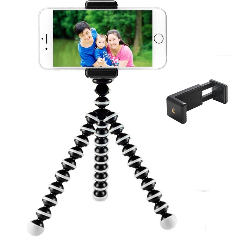 Universal Cell Phone Clip Holder Shoe Screw Adapter Tripod Mount for SLR DSLR Camera
