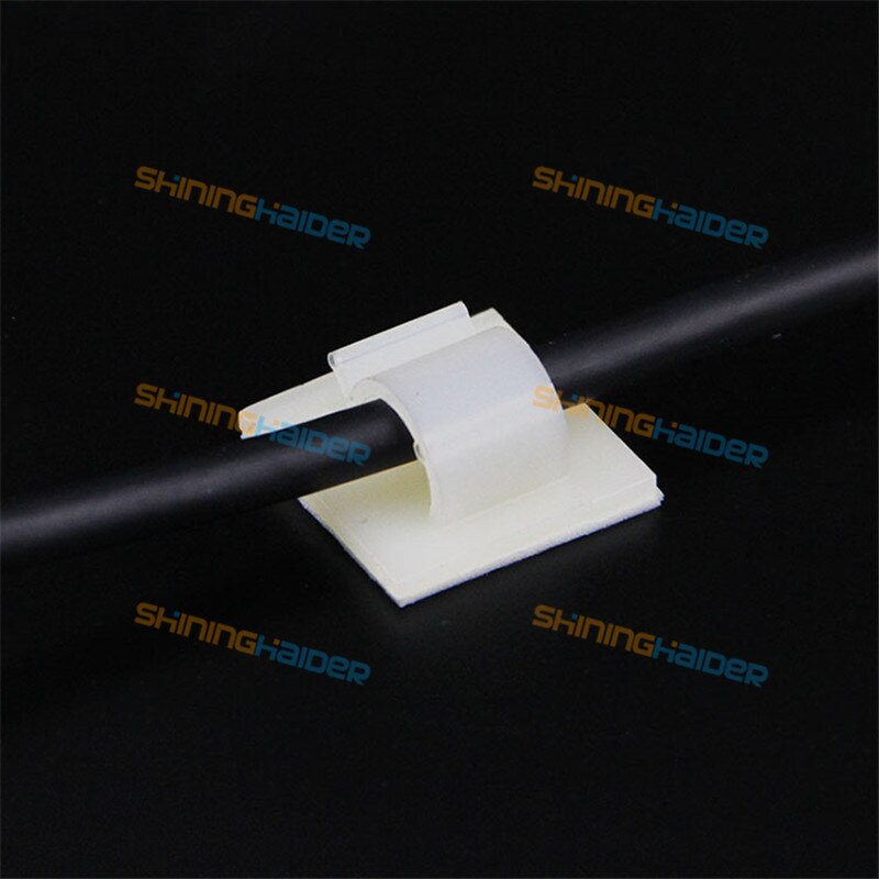 White black color Fixed wire clip retainer black/white thread clip holder for sticky wire base
