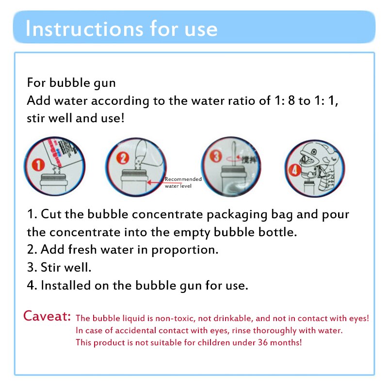 1/2pcs Bubble Concentrate Non-toxic Children's Favorite, Easy To Operate, Suitable For All Kinds Of Bubble Sticks