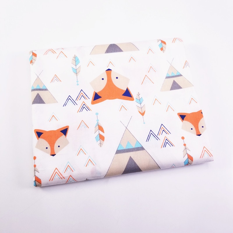 100% Cotton Twill Fabric Printed Fox Cotton Patchwork Cloth For Textile Material Bed Sheet Soft Cloth Quilting Patchwork Tecido