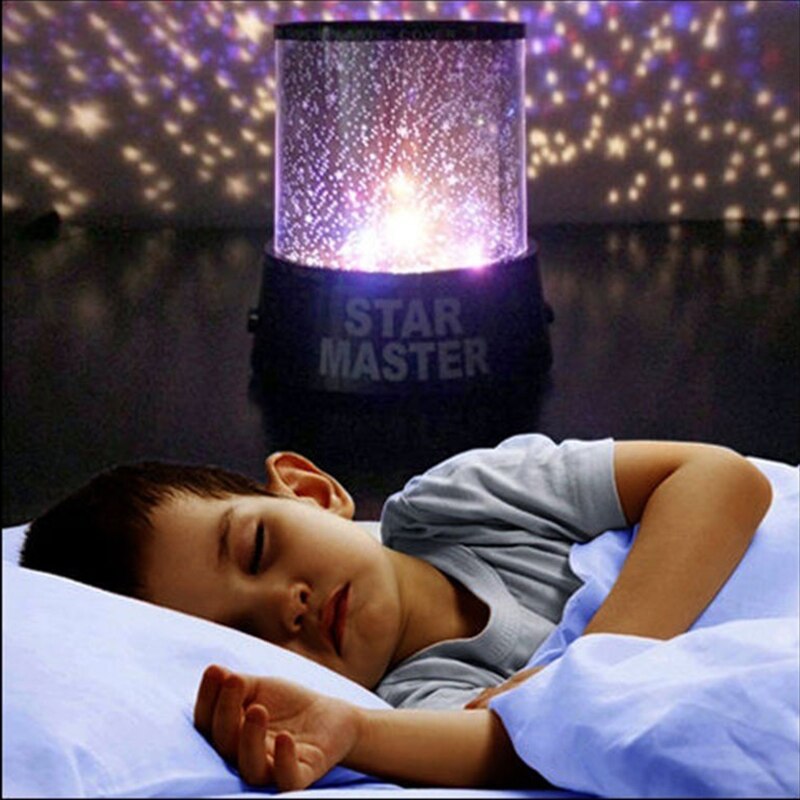 Kleurrijke Sterrenhemel Projector Nachtlampje Rotatie Starry Moon Night Lamp Usb Opladen Voor Romantische Baby Kinderen