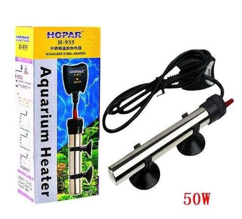 Calentador de acuario de acero inoxidable, varilla ajustable de 17-35 grados Celsius para controlar la temperatura, calentar el agua y la pecera: 50W / AU adapter plug