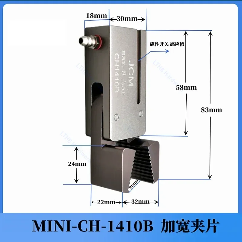 Manipulatorarmatuur MINI Grijper CH1410B Klem Niet-standaard armaturen met onregelmatige vormen Intelligente robothandcilinder: Black