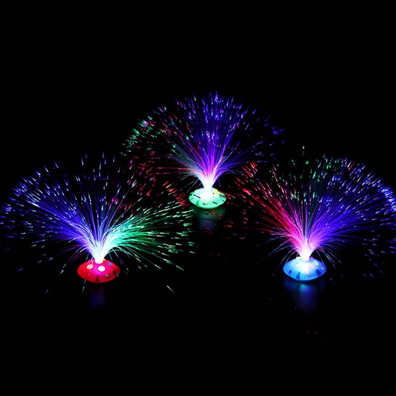 Kleurrijke Led Fiber Nachtlampje Lamp Romantische Klein Nachtlampje Voor Chrismas Kleurrijke Knipperlicht Lichtgevende Speelgoed Willekeurig