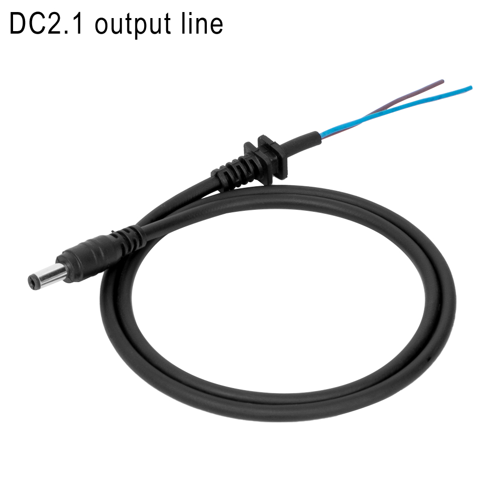 36V /48V Charging Head Lithium Battery Charger Electric Bicycle Output Line Round Male And Female Base DC2.1 / 2.5 Charger Plug: WHITE