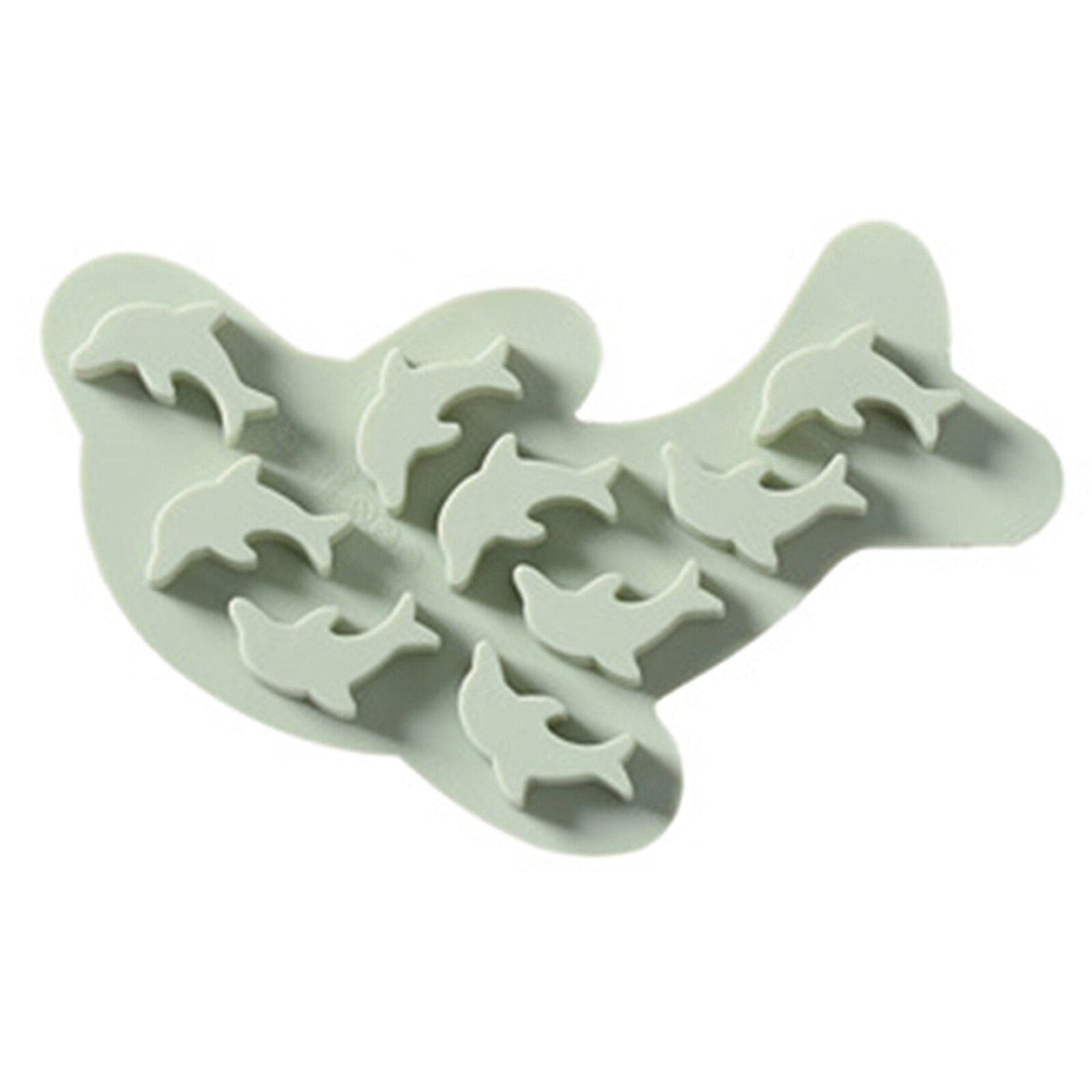 Moule à glace en Silicone en forme de dauphin, mignon, chocolat, gadget de cuisine GQ: Green