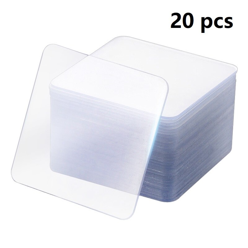 5/10/20pcs Pcouble-sided Transparent Plastic Suction Cup Auxiliary Stickers Strong Trace Car Hook Pad Car Stickers: 20pcs